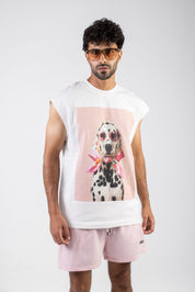 Oversized Graphic Cut-Off Tee