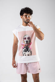 Oversized Graphic Cut-Off Tee