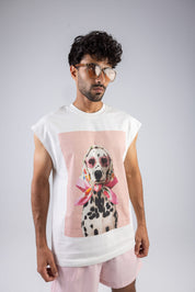 Oversized Graphic Cut-Off Tee