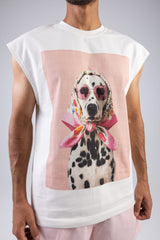 Oversized Graphic Cut-Off Tee