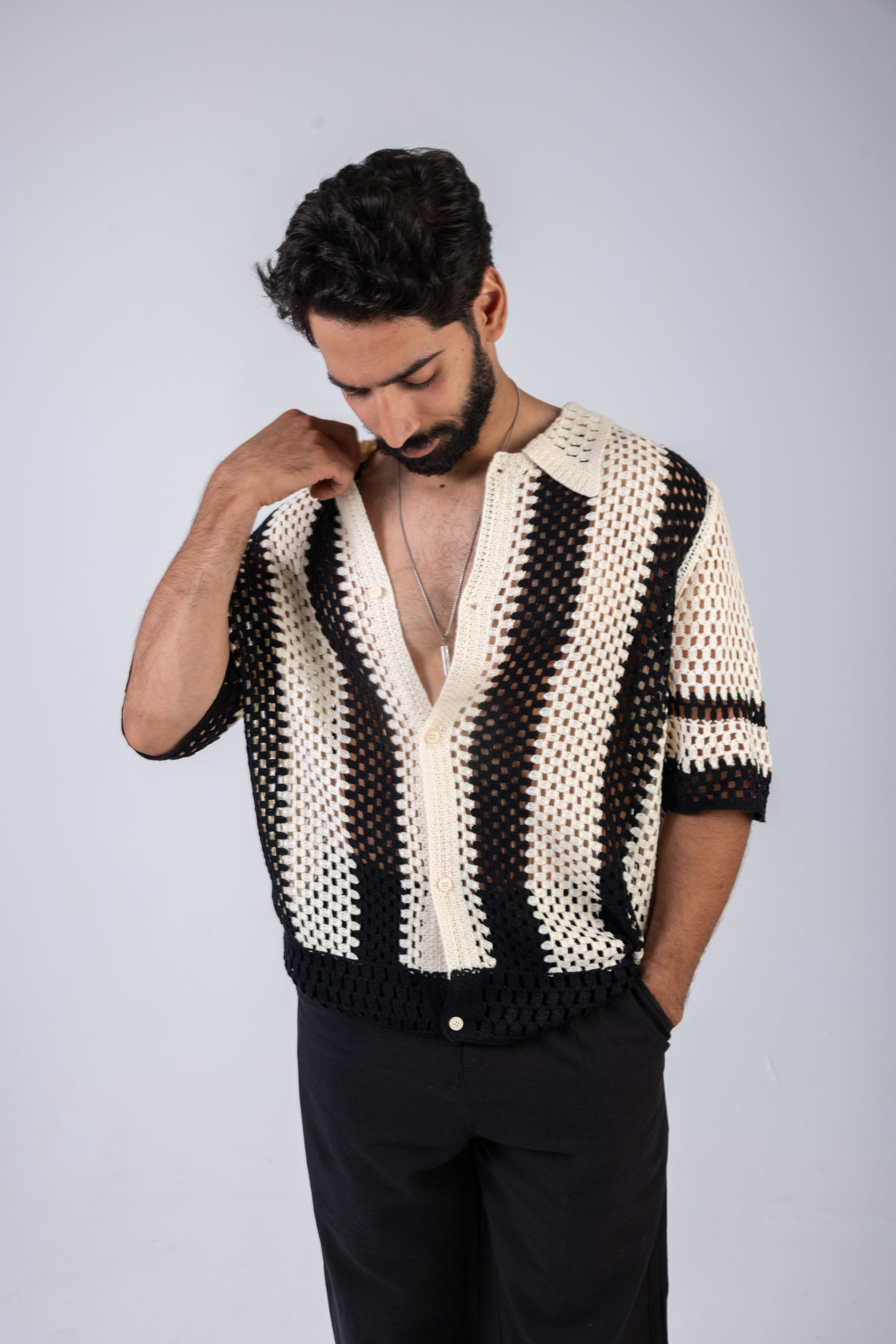 Crochet Knit Shirt