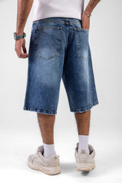 Wide Leg Denim Shorts