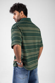 Oversized Striped Polo Shirt