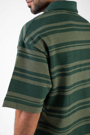 Oversized Striped Polo Shirt