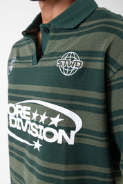 Oversized Striped Polo Shirt