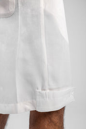 Oversized Open Collar Shorts Set