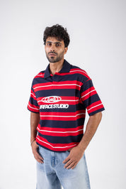 Box Fit Striped Polo Shirt