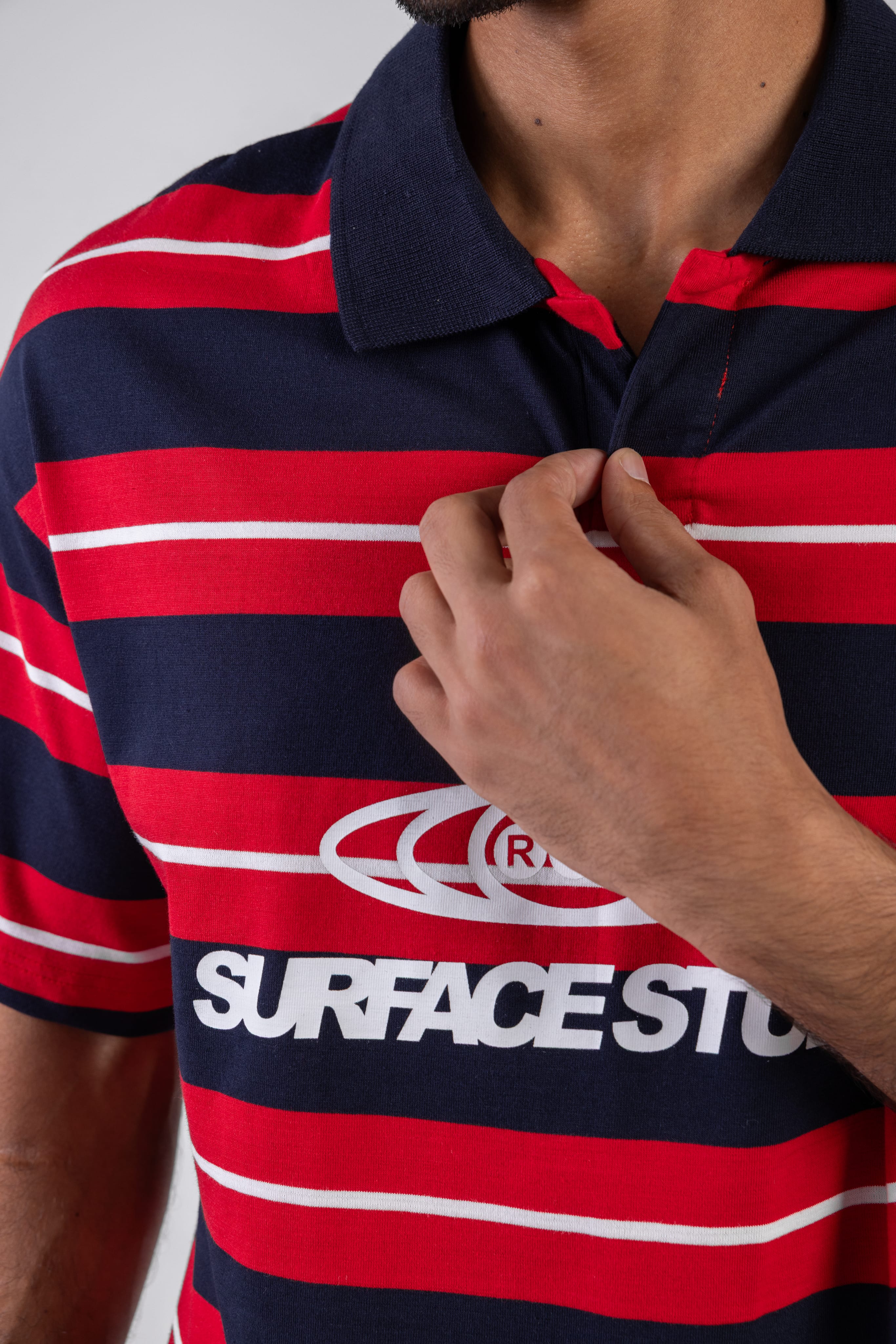 Box Fit Striped Polo Shirt