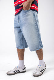 Wide Leg Denim Shorts