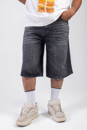 Wide Leg Denim Shorts 2