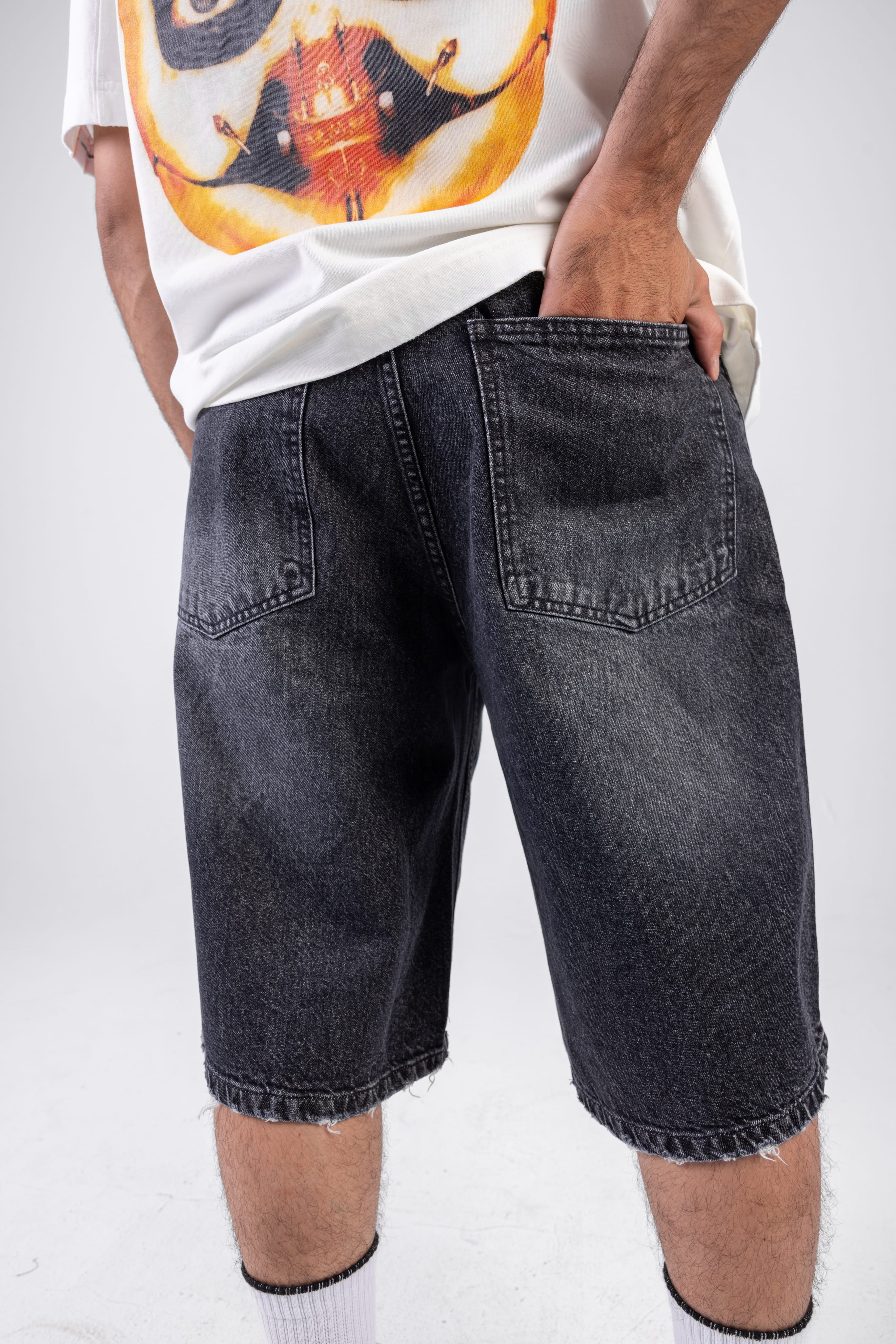 Wide Leg Denim Shorts 2