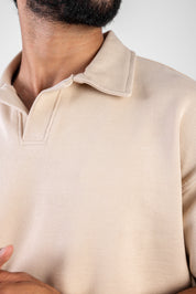 Oversized Polo Set with Wide Leg Pants