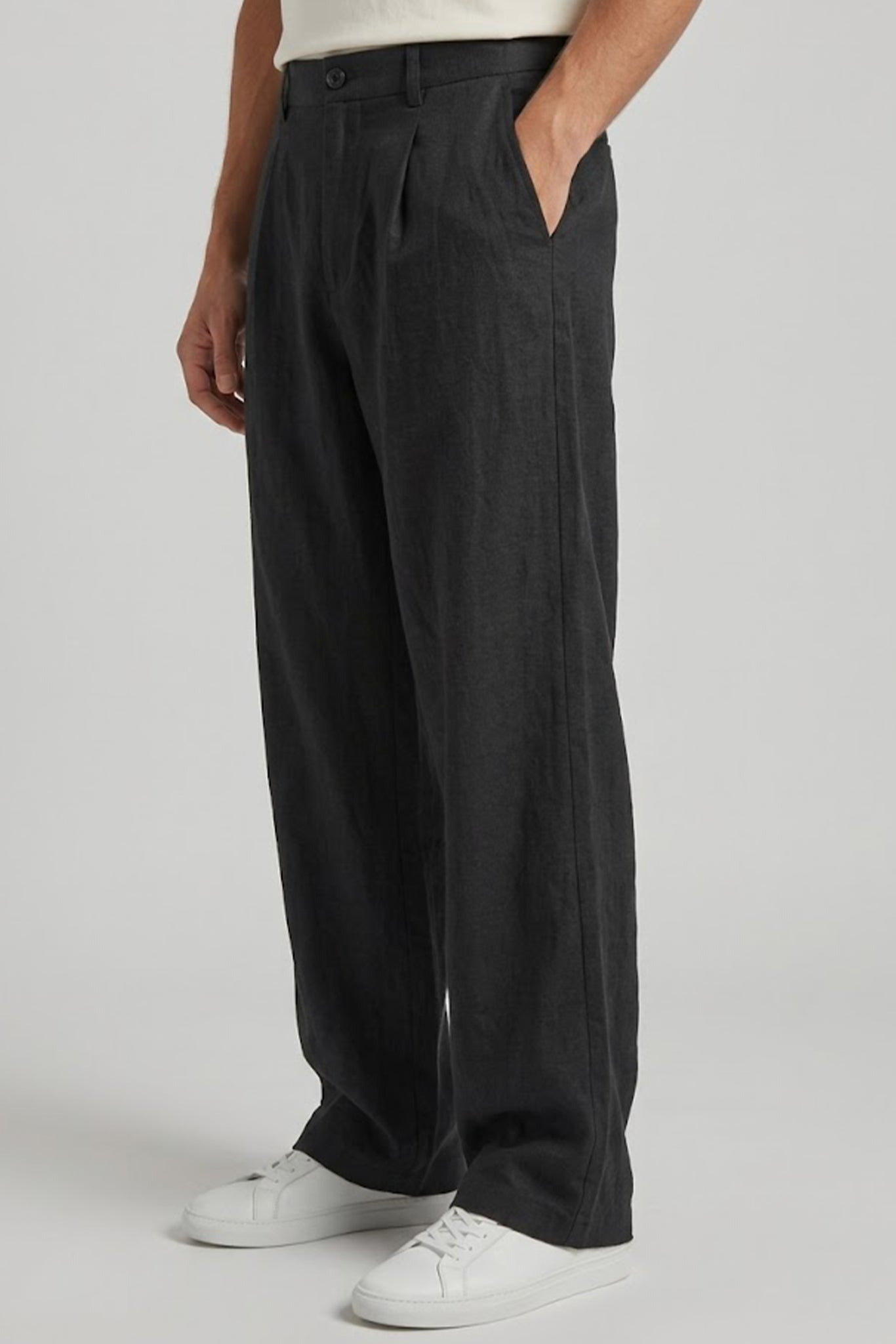 Linen Wide-Leg Pants