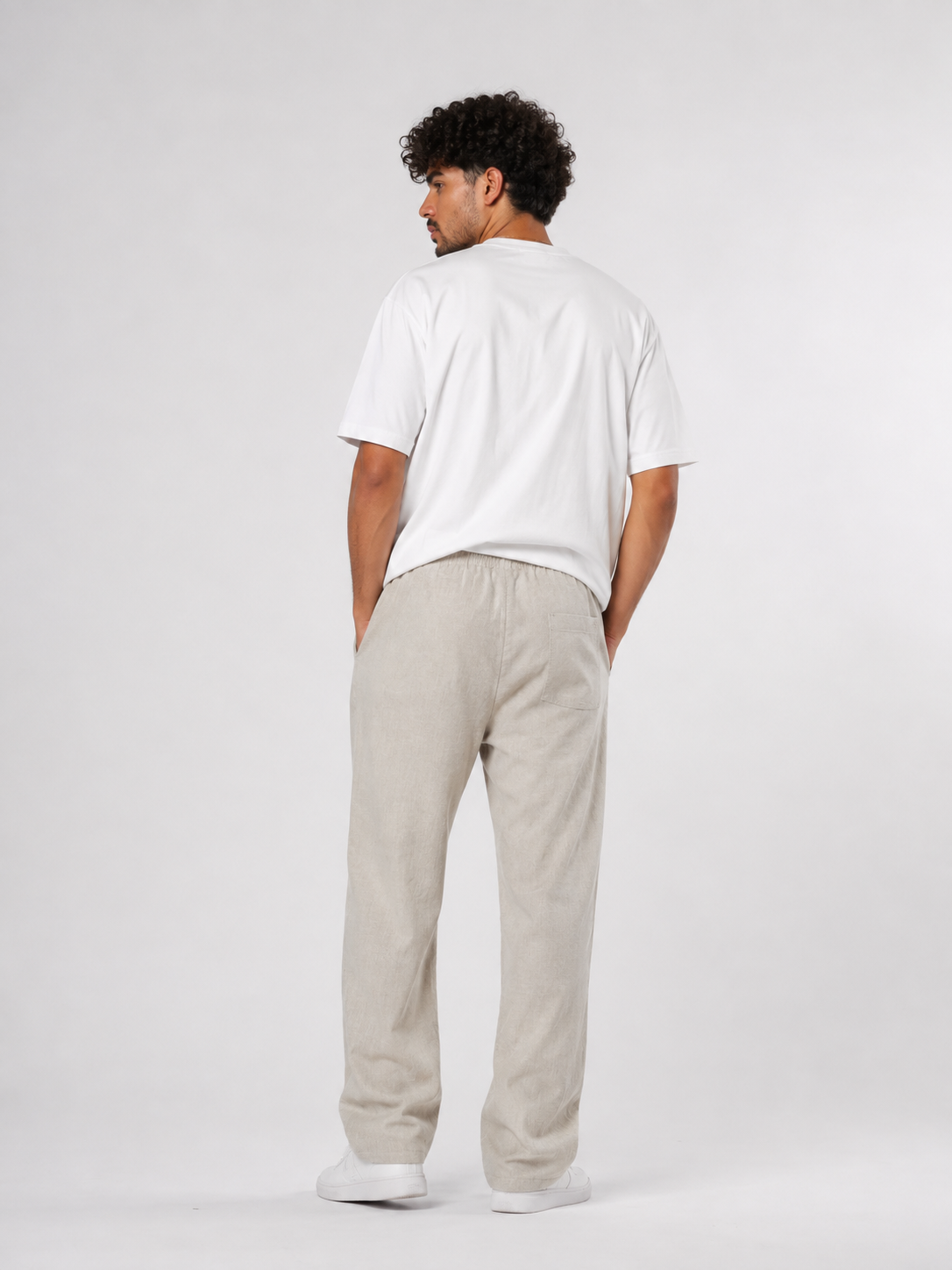 Linen slim fit pants