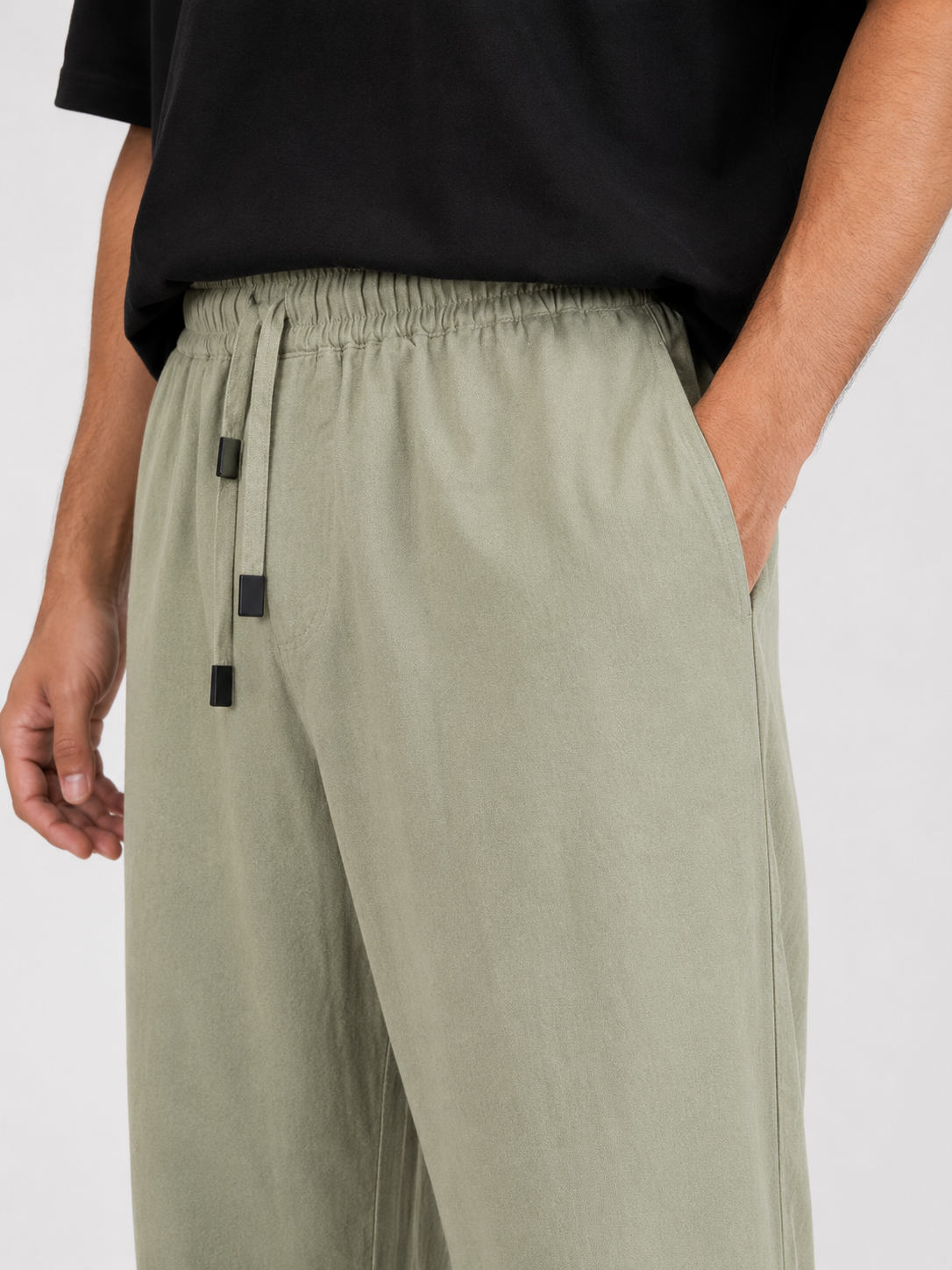 Linen slim fit pants